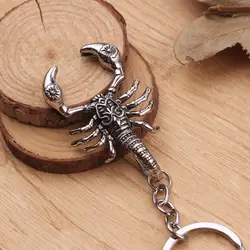 New Fashion Creative Retro Scorpion King Shape Keychain Personality Punk Animal Man Pendant Key Chain Chrismas Gift