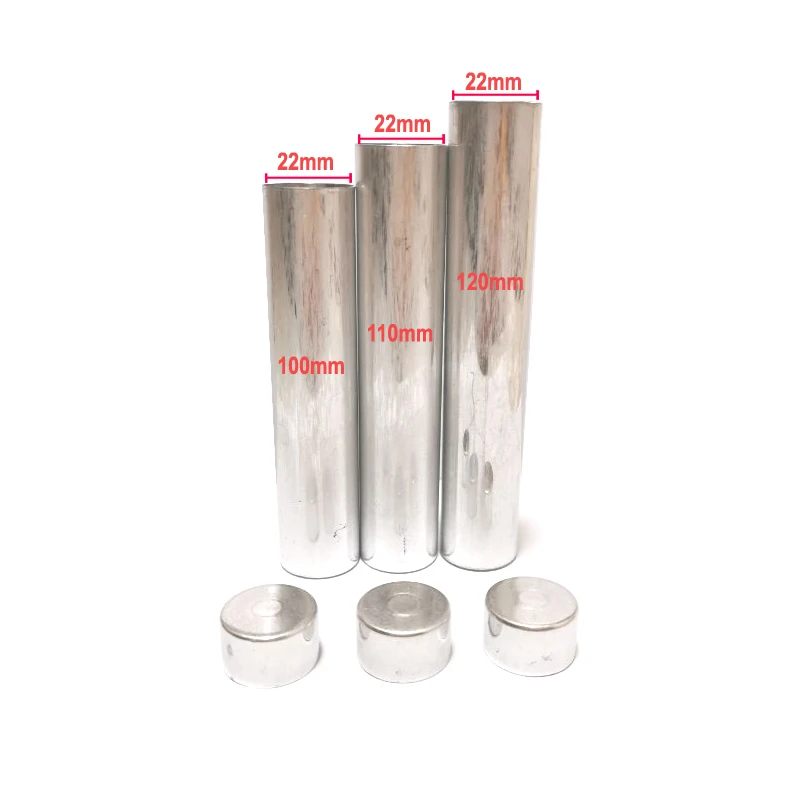 50PCS Dental Lab Aluminum Cartridge With Lip Acrylic Denture Inject Acrylic Work in lab 3 Length 100mm,110mm,120mm