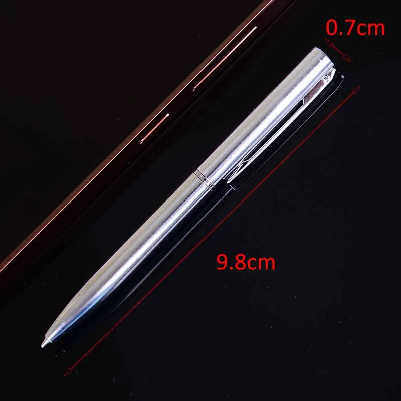 1pc  mini metal ballpoint pen rotating pocket-size pen ball point pen