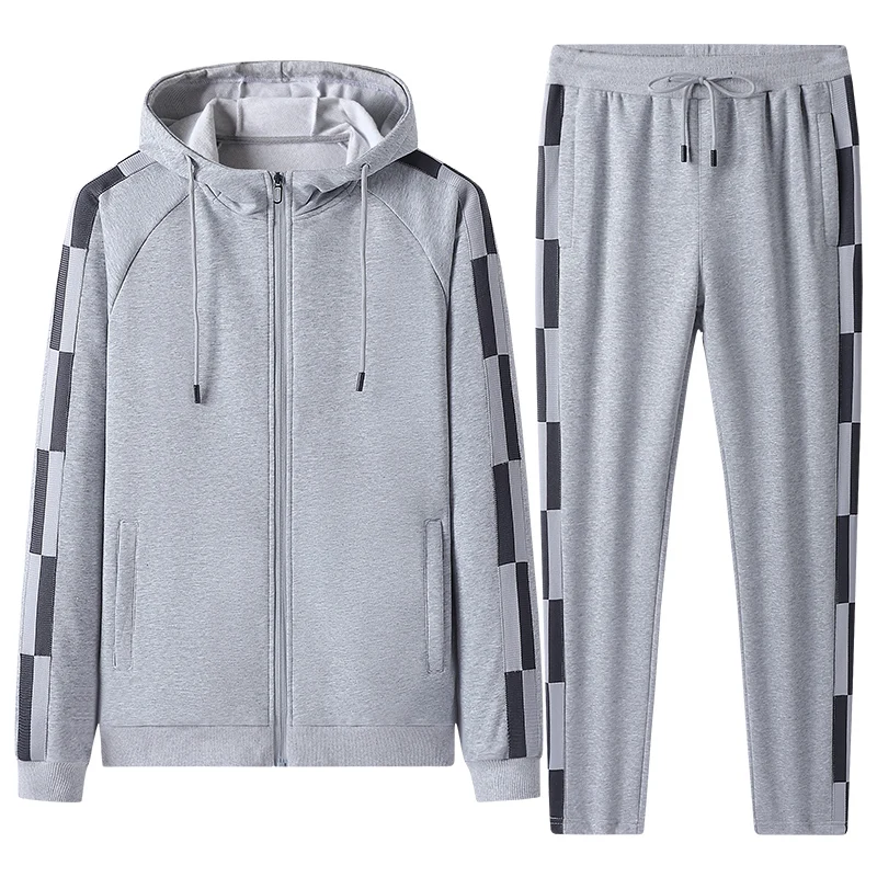 Hoodie Sportswear Men Cotton Sportsuit Autumn Gym Clothing 2 Piece Set 2022 New Warm Outdoor Sport Jogger Tracksuit