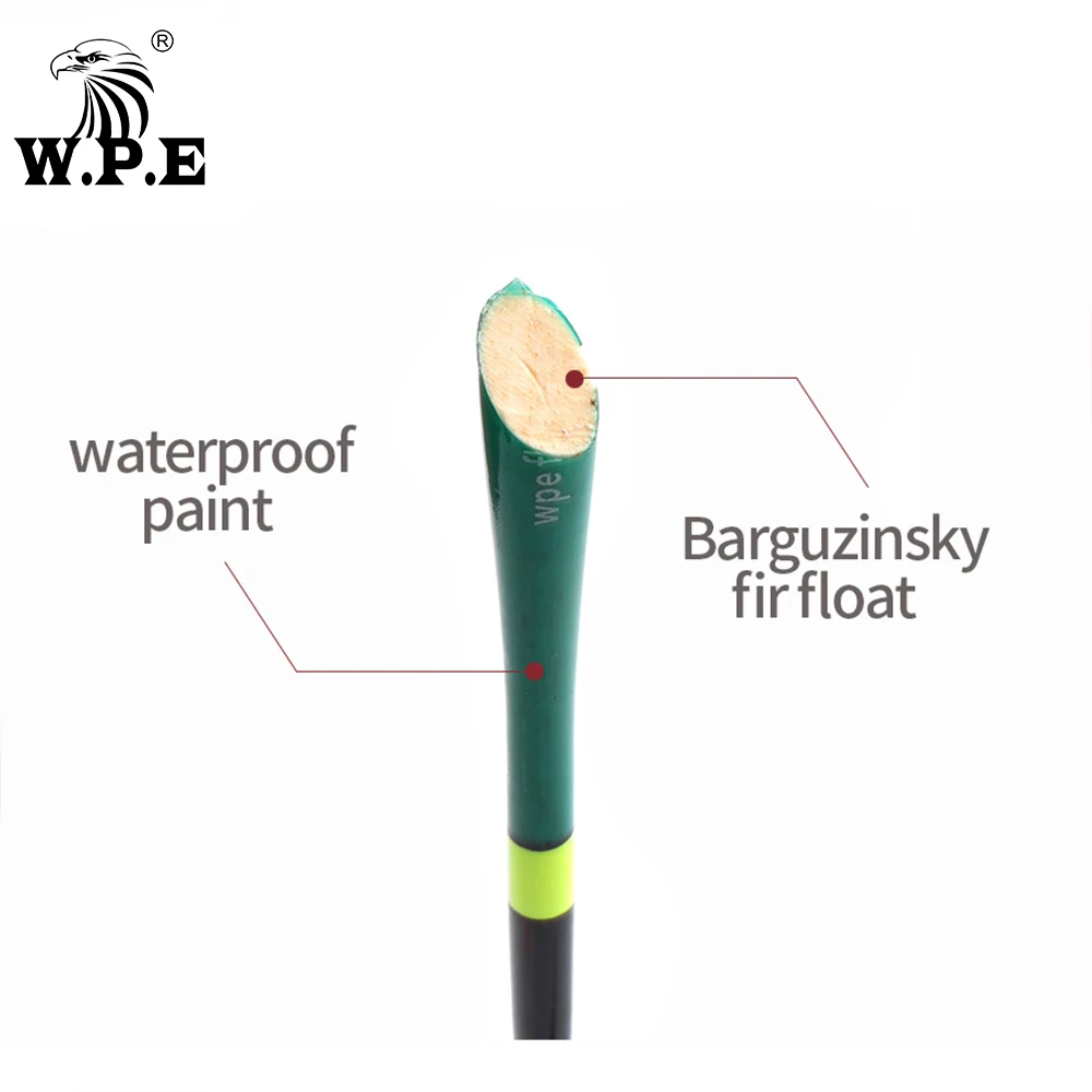 W.P.E 3pcs/lot Fishing Float Size 4g/5g/6g Barguzinsky Fir Floats Carp Fishing Bobber Vertical Buoy Length 23-26cm Fish Tackle