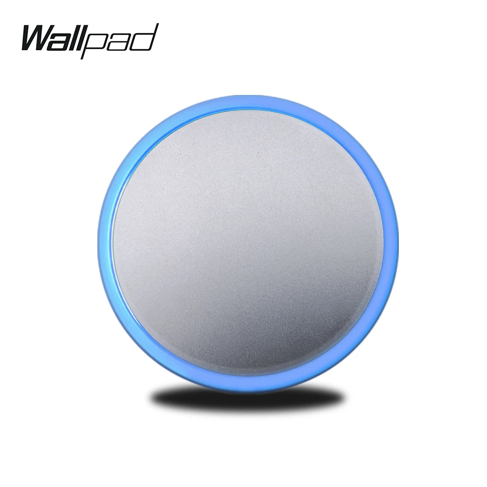 Wallpad L6 1 Gang Wall Switch Push On Off Button Circle LED Indicator Light Power Switch 5 Colors DIY Free Combination