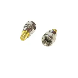 1pc NEW F Male Plug to SMA Female Jack RF Coax Adapter Convertor Straight Goldplated Wholesale