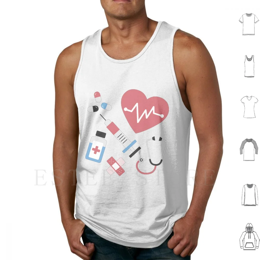Medicine Design Tank Tops Vest Medicine Nurse Needle Health