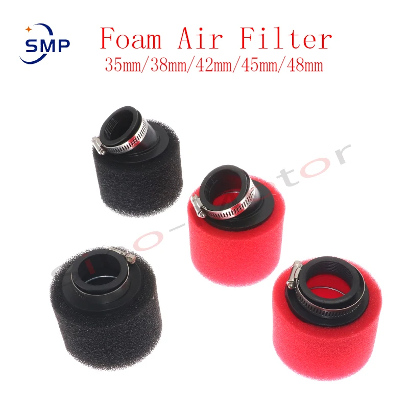 

Neck Foam Air Filter 35mm 38mm 42mm 45mm 48mm Sponge Cleaner Moped Scooter Dirt Pit Bike Motorcycle RED Kayo BSE