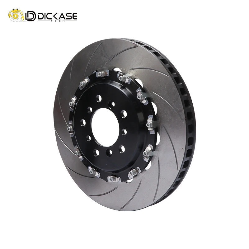 High carbon cast iron two-piece brake disc 325*28mm with aviation aluminum alloy center hat for bmw