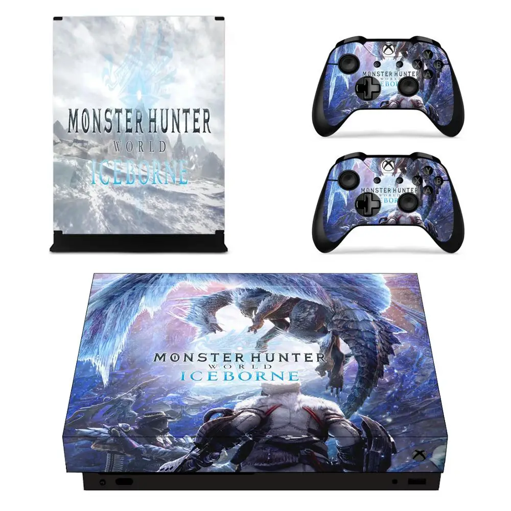 Monster Hunter World Iceborne Skin Sticker Decal For Microsoft Xbox One X Console & Controller For Xbox One X Skin Sticker Vinyl