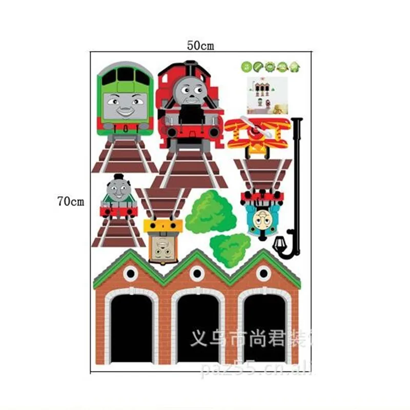 Cartoon Diy Thomas Train Wall Sticker Living Room Bedroom Wall Decoration Art Mural Anime Poster wall stickers for kids rooms