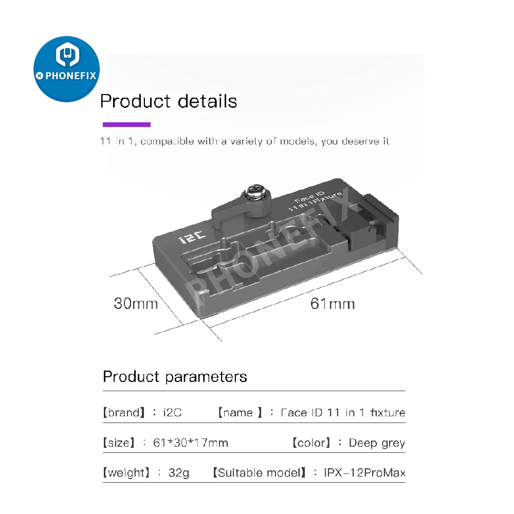 I2C Face ID Dot โปรเจคเตอร์ Matrix Repair สำหรับ IPhone X-12 PRO MAX กล้องด้านหน้าติดตั้งคงที่ Maintenance Clamp เครื่องมือ