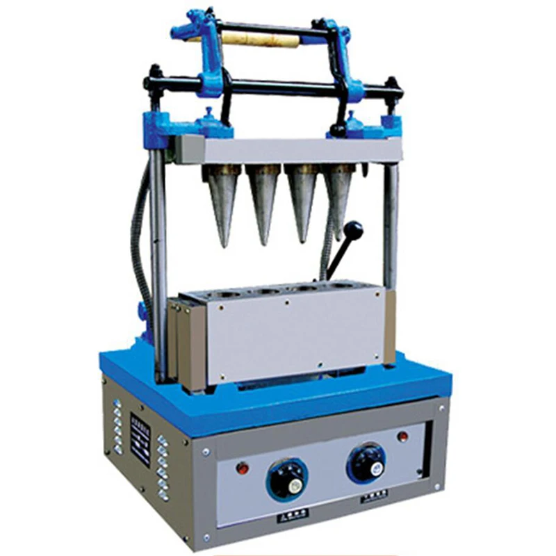 Ice Cream Cone Machine Fully Automatic Egg Tray Machine 4 Head Cone Ice Cream Wafer Machine Crispy Crust Machine DST-4