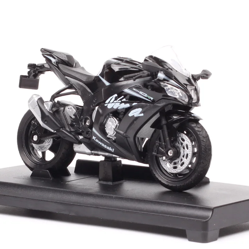 1:18 Scale Welly Mini Kawasaki 2017 NINJA ZX10-RR Racing ZX10RR Motorcycle Diecasts & Toy Vehicles Model Replicas Bike Black