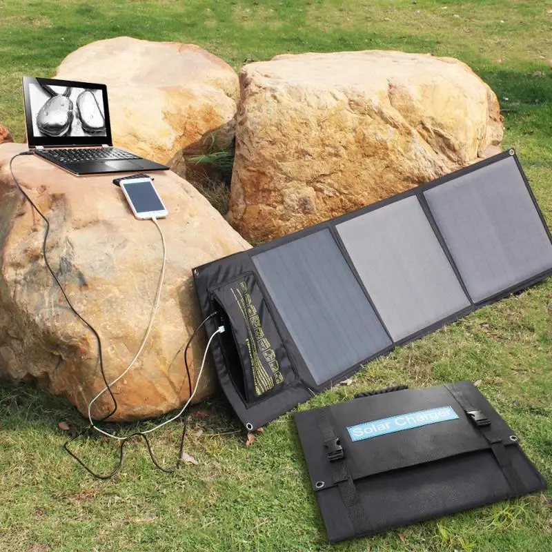 60w Foldable Solar Panel DC 18v Usb 5v Charge mobile Portable Solar Charger For Laptop Car Camping Home Externa 12v Battery