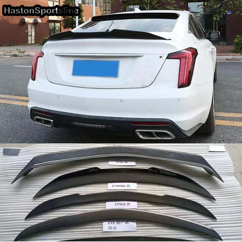 

GT5 Real Carbon Fiber Car Rear Spoiler Wing For Cadillac Ct5 Sedan 2020UP Car Accessories