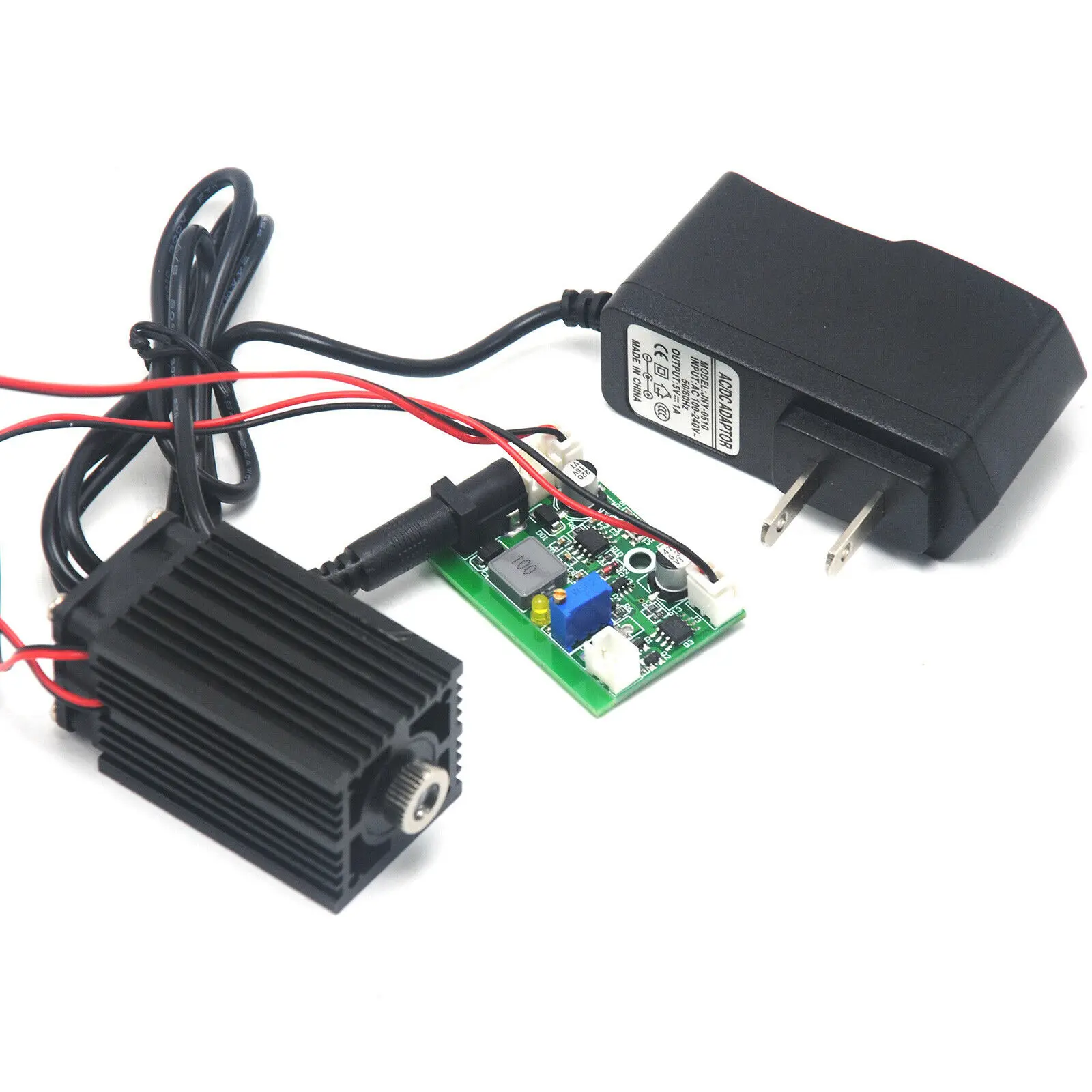 Line 532nm 80mW Green Laser Diode Module w/12V 1A Adapter &Fan Long time working