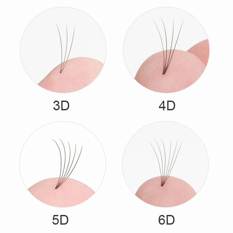 Extensão 3d/4d/5d/6d dos cílios da concha lash do volume curto da haste pré feita fãs de seda macio falso vison extensão individual dos cílios