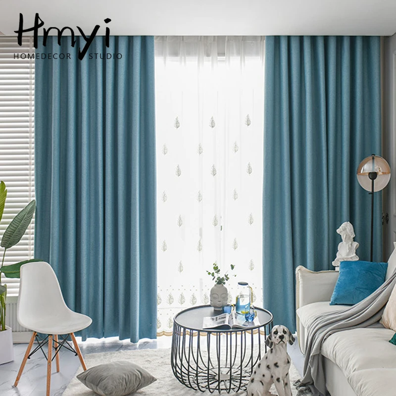 

Modern Solid 100% Blackout Curtains for Bedroom Long Living Room Window Curtains Thermal Insulated Blinds Drapes Custom Made