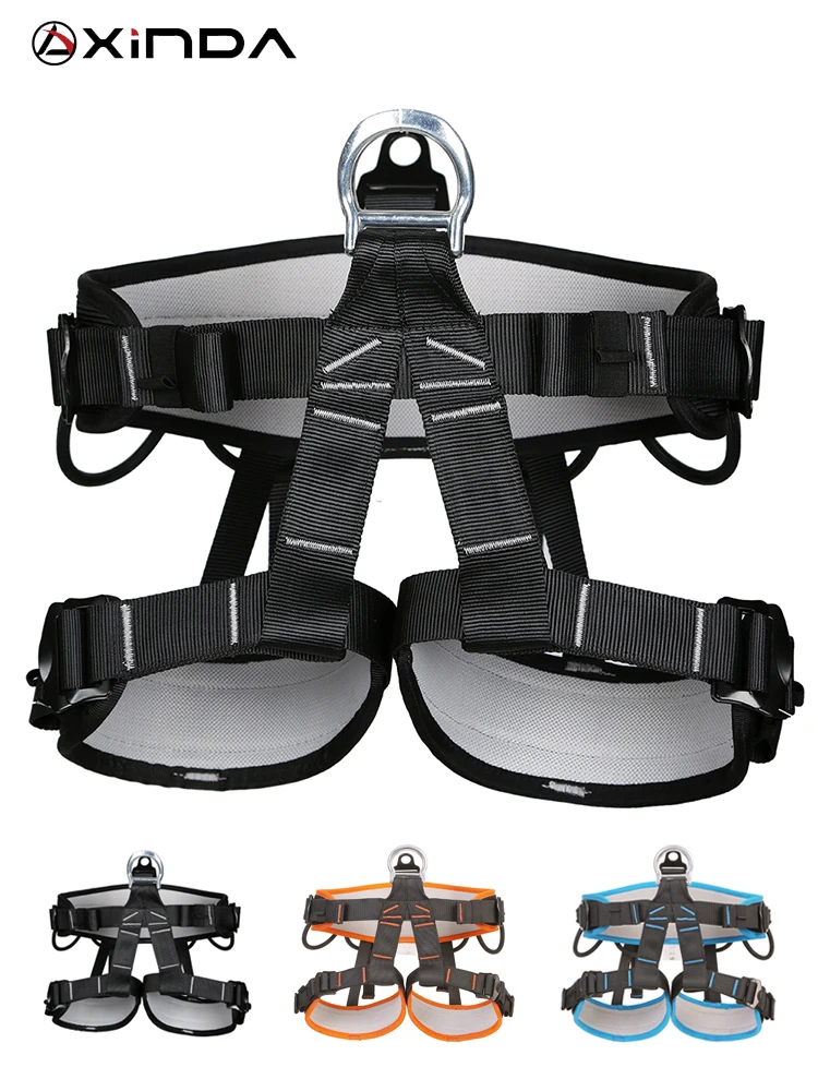 XINDA Camping Outdoor Hiking Rock Climb Half Body Waist Support Safety Belt Wider Harness for Mountaineering Aerial Equipment