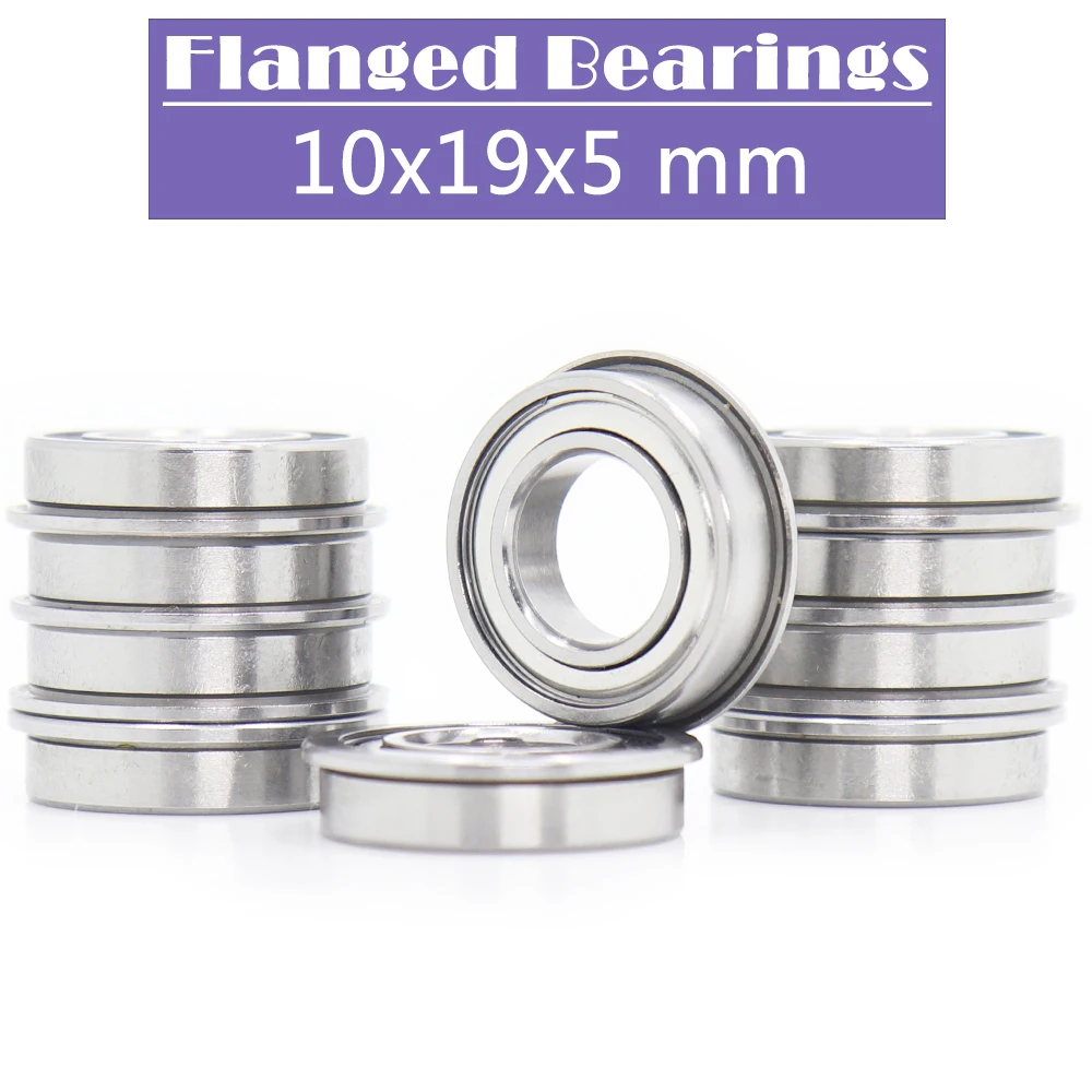 F6800ZZ Flange Bearing 10*19*5 mm ( 10 PCS ) F6800 Z ZZ Flanged Ball Bearings