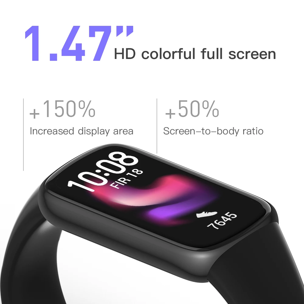 Смарт-часы с пульсометром и монитором сна, экран 1,47 дюйма, IP67 смарт часы мужские женские умные часы