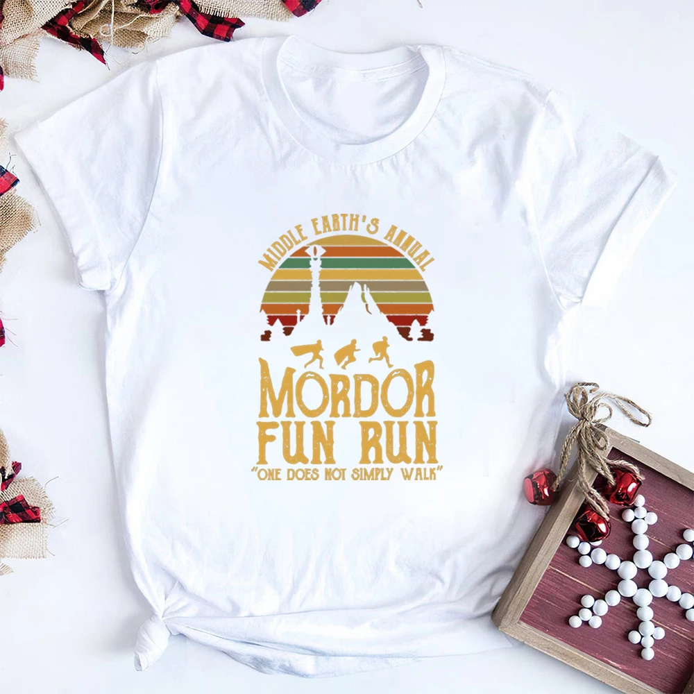 Middle Earth\'s Annual Mordor Fun Run Shirt Hobbit Shirt Book Lover Shirt Gift for Fan One Does Not Simply Walk Into Mordor Tee