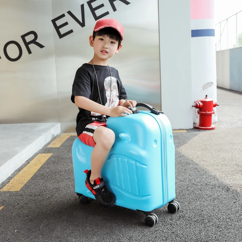 New Children Rolling Luggage Spinner 20 inch Wheels Suitcase Kids Cabin Trolley Student Travel Bag Cute Baby Carry On Trunk