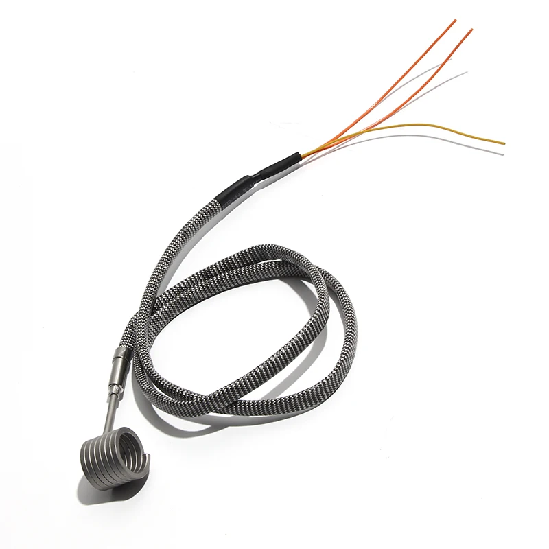 25x25mm/30mm/35mm/40mm/50mm Hot Runner Sprail Heaters 220V with Grounding wire 3x3mm 3.5x3.5mm Cross-section 1M Cable Length