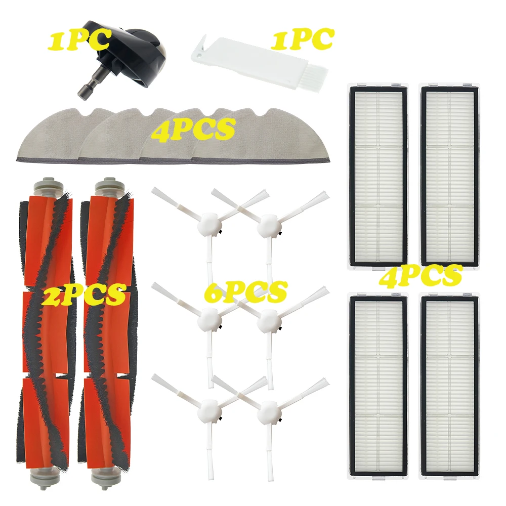 Trapos de tela para mopa, cepillo de tanque de agua, filtro HEPA para Xiaomi Mijia 1C 1T STYTJ01ZHM Mi Robot, mopa de vacío, accesorios de repuesto, SKV4093GL