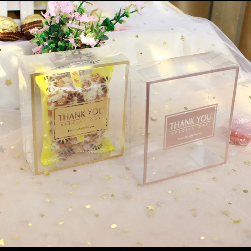 Clear Plastic Boxes for Gifts Pvc Packaging Small Boxes Transparent Candy Box Wedding Gift Boxes Baby Shower Party Favors