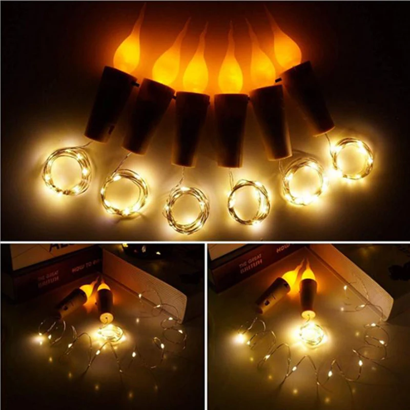 LED Cork Shaped LED String Light Waterproof Holiday Outdoor Fairy Lights For Christmas Party Wedding Halloween Decoration