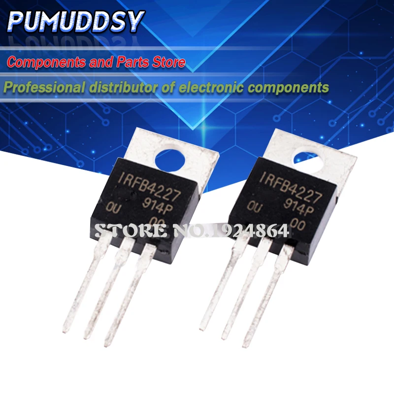 10 pces irfb4227pbf irfb4227 4227 para-220 novo transistor mos fet ic