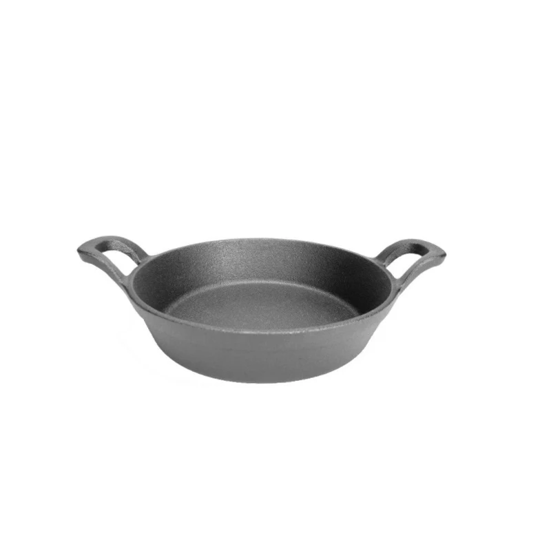 Mini sartén de hierro fundido para cocina, bandeja para hornear, tortilla, barbacoa, Pizza, profundidad, huevo, sartén, 16cm