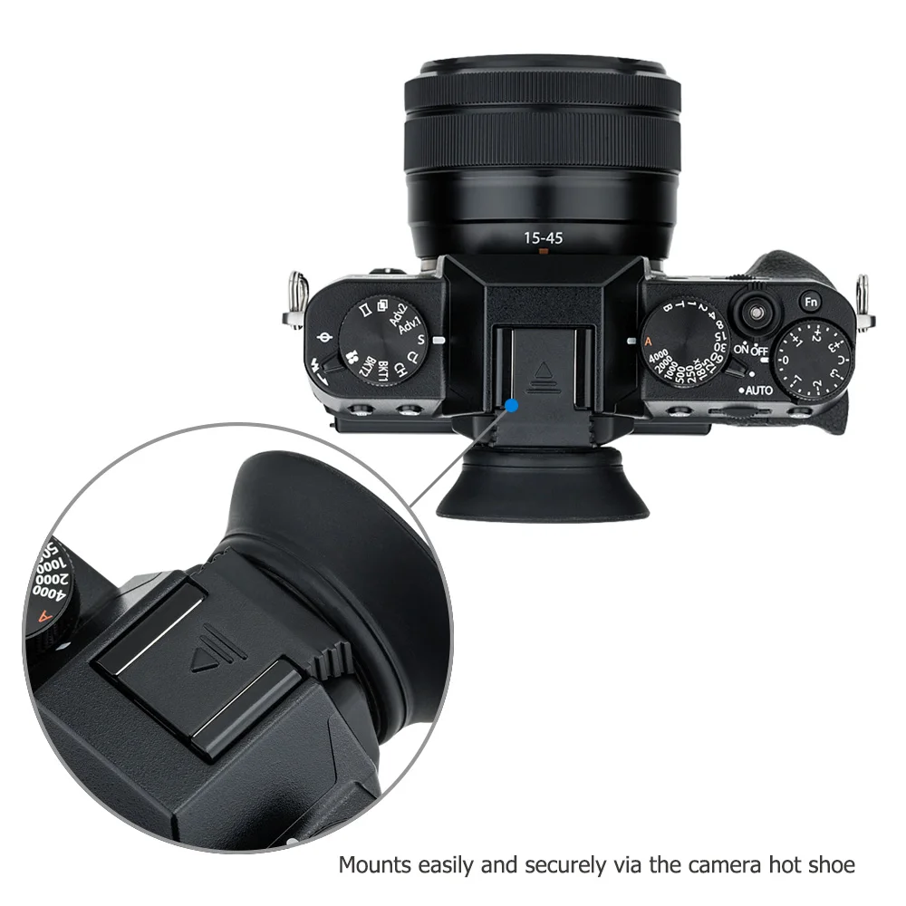 Soft Silicone Camera Eyecup Eyepiece Viewfinder Via Hot Shoe Eye Cup For Fujifilm Fuji X-T30 II X-T20 X-T10 Fuji XT20 XT10 XT30