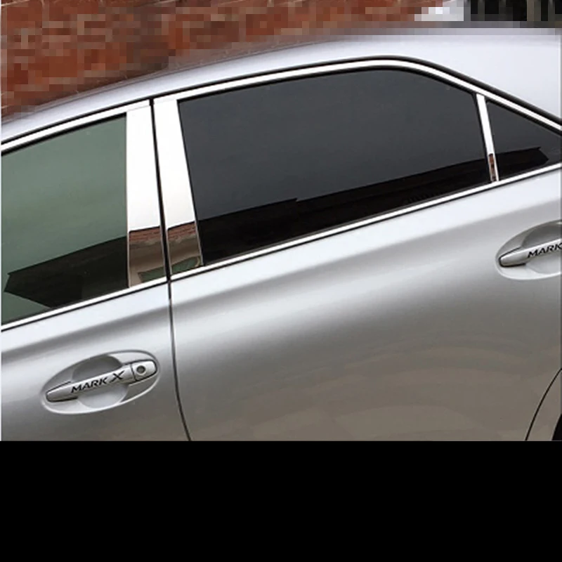 stainless steel car window trims for toyota mark X 2005 2006 2007 2008 2009 2010 2011 2013 2012 2014 2015 2016