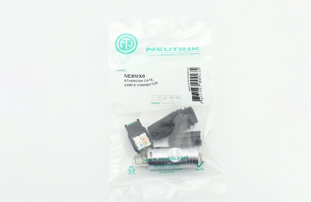NEUTRIK NE8MX6 EtherCON CAT6A Netzwerkkabelstecker XLR RJ45 Stecker Robuste Metallabschirmung Industrielles Ethernet-Audiosignalübertragung – Detail 11