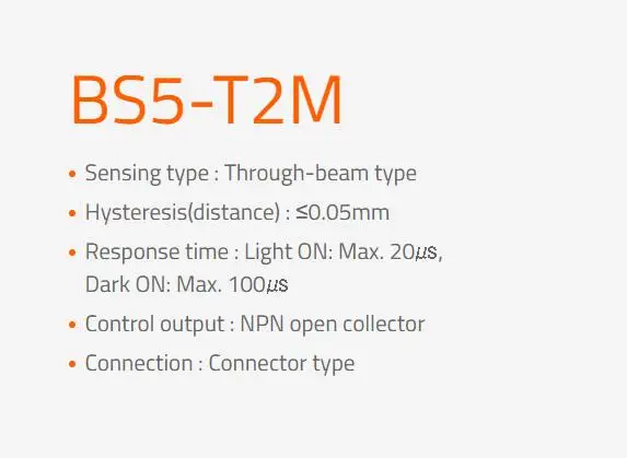 BS5-T2M PMMA | 5mm | NPN | NO or NC BS5 photoelectricity sensor