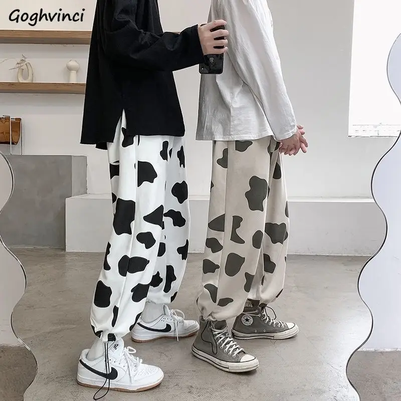 

Casual Pants Women Cow Pattern Harem Trousers Hip Pop Street Harajuku BF Unisex Printed All-match Loose Leisure Ulzzang Vintage