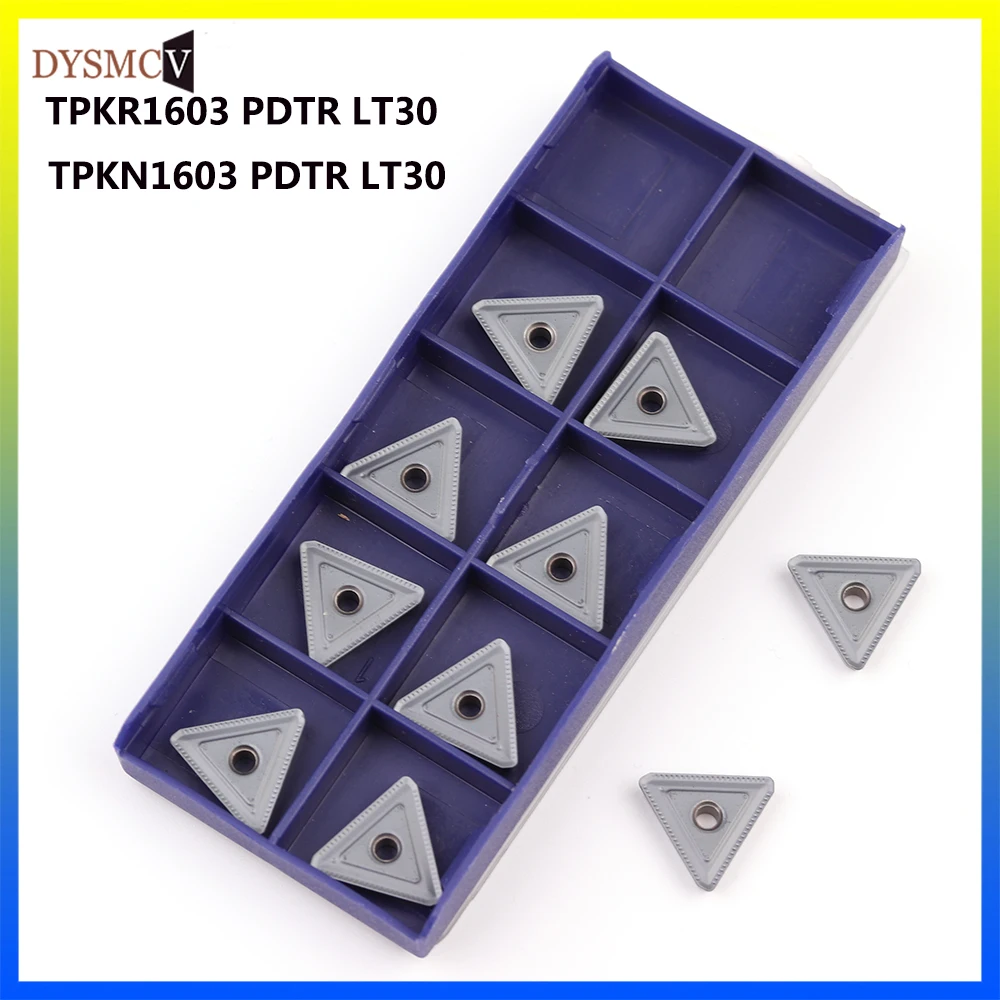 10pcs TPKR 1603 PDTR LT30 TPKN 100% Originale inserto in metallo duro CNC Lama fresa inserti tornio CNC Da Taglio Mulino utensile di tornitura