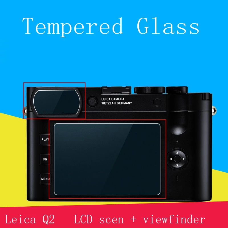 Leica Q2 M/MP240 T/TL/TL2 Q/Q-P D-LUX7 C-LUX M10/M10P kamera ekran ze szkła hartowanego wizjer ProtectorLCD