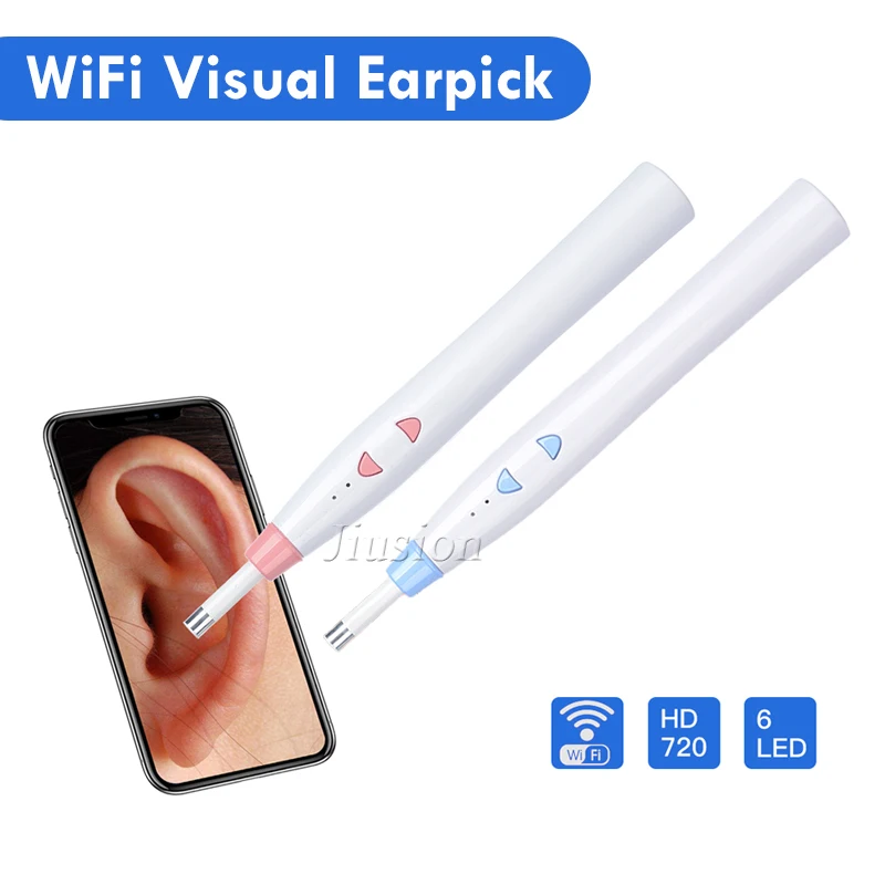 

WiFi Endoscope Camera Mini Soft Cable Inspection Camara 5.5mm Earpick Borescope Visual Ear Cleaning Tool For iPhone IOS Android