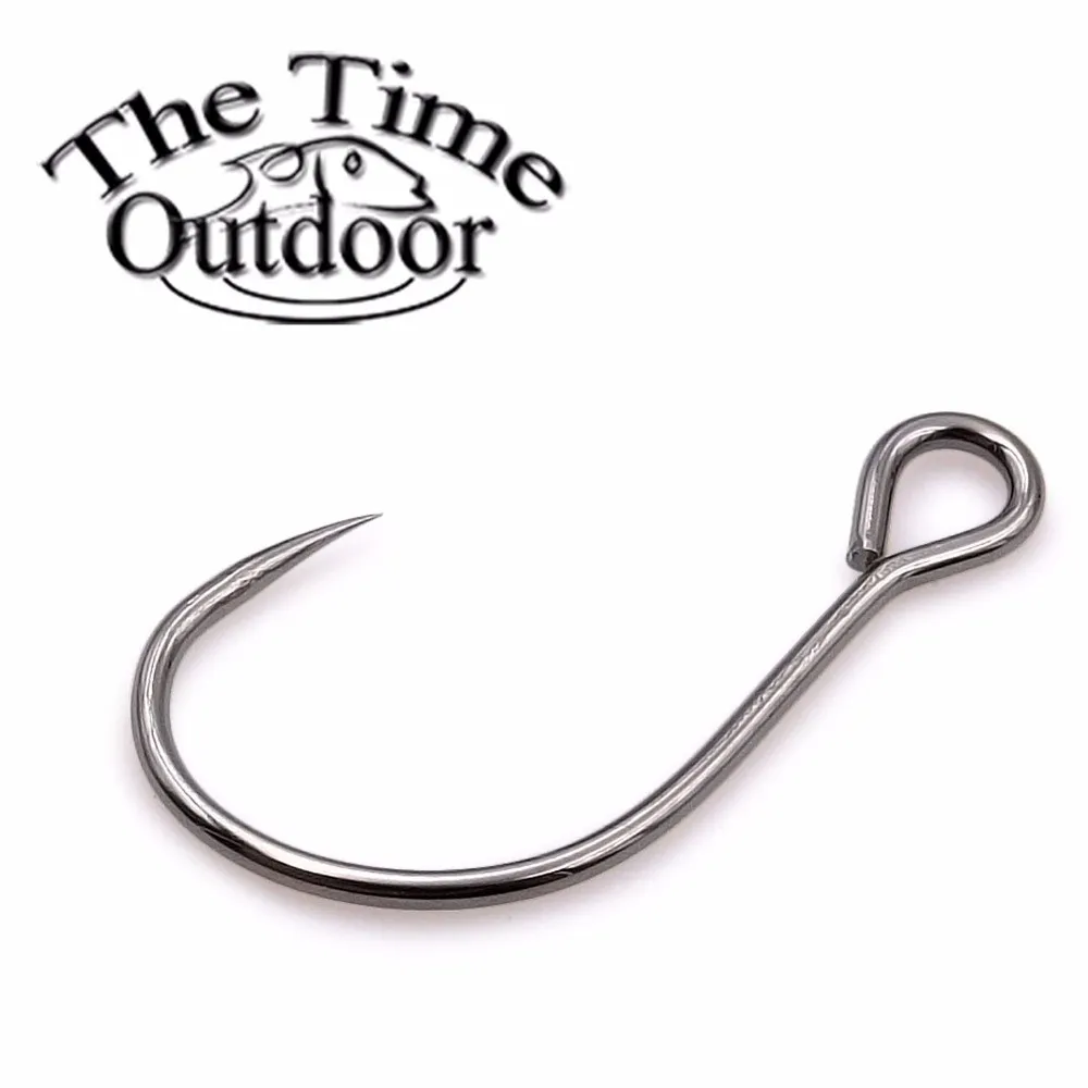 The Time 100pcs Barbless Single Crankbaits Hook High Carbon Steel #4/6/8 SHigh Carbon Steel Wide Super Lock Fishhooks Lure 