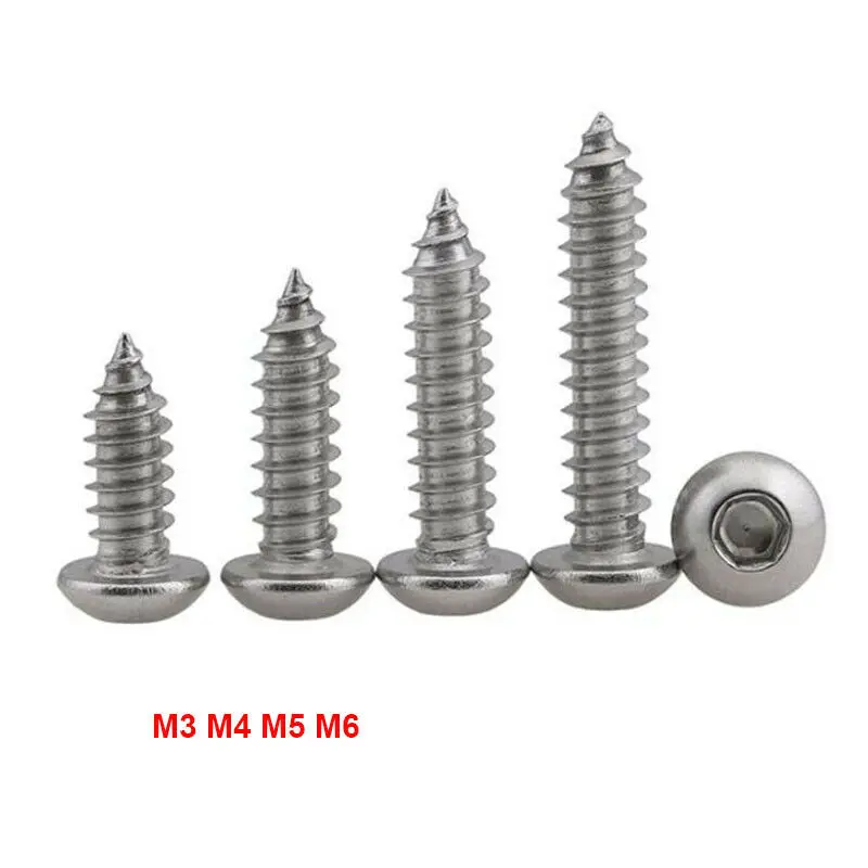 

Самонарезающие винты M3 M4 M5 M6 с полукруглой головкой и шестигранником, из нержавеющей стали 304