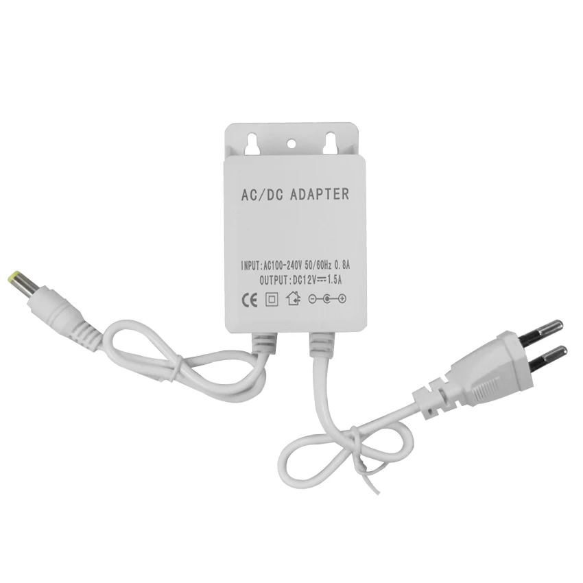 Adaptateur d'alimentation pour caméra de vidéosurveillance, étanche, 12V DC, 1,5 a, entrée 110V-240V, pour caméra de sécurité PTZ, WiFi IP, adapté pour l'extérieur