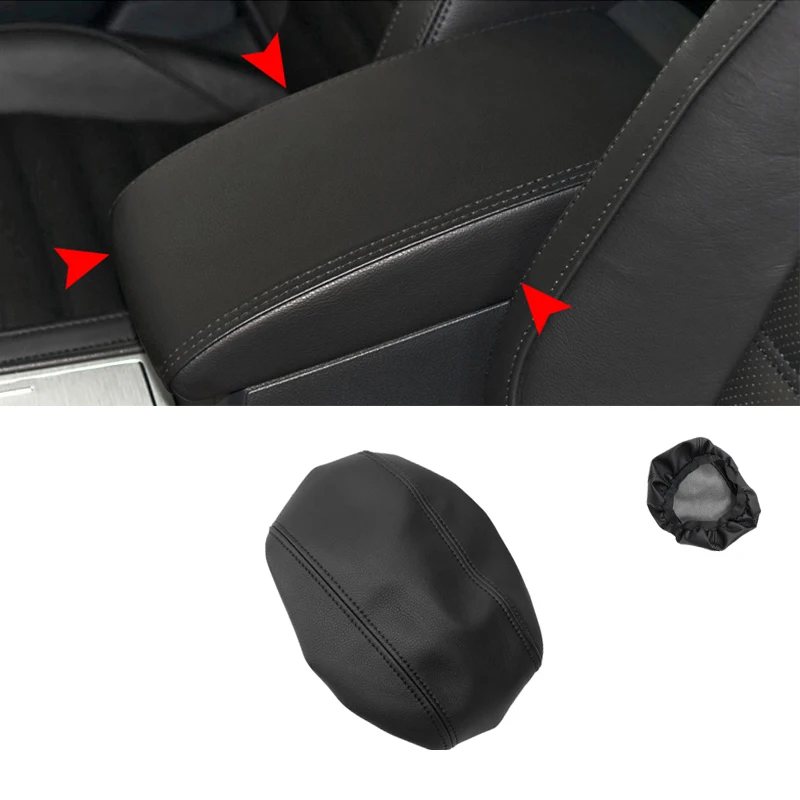 Soft Leather Center Armrest Cover For VW Passat 2010 2011 2012 2013 2014 2015 Car Center Control Armrest Box Surface Cover Trim