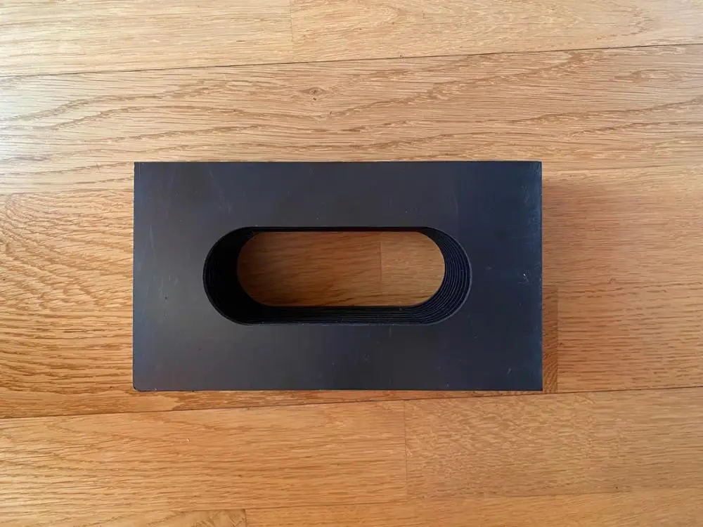 Special rectangular flexible accordion bellows, width 182 mm x height 102 mm ,Lmax 330 mm