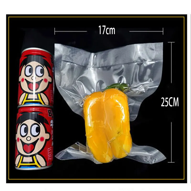 50 قطعة أكياس تفريغ الطعام المطبخ تخزين أكياس ل فراغ السدادة التعبئة والتغليف رولز الغذاء الطازجة التوقف أكياس مكنسة 17*25 سنتيمتر التعبئة والتغليف