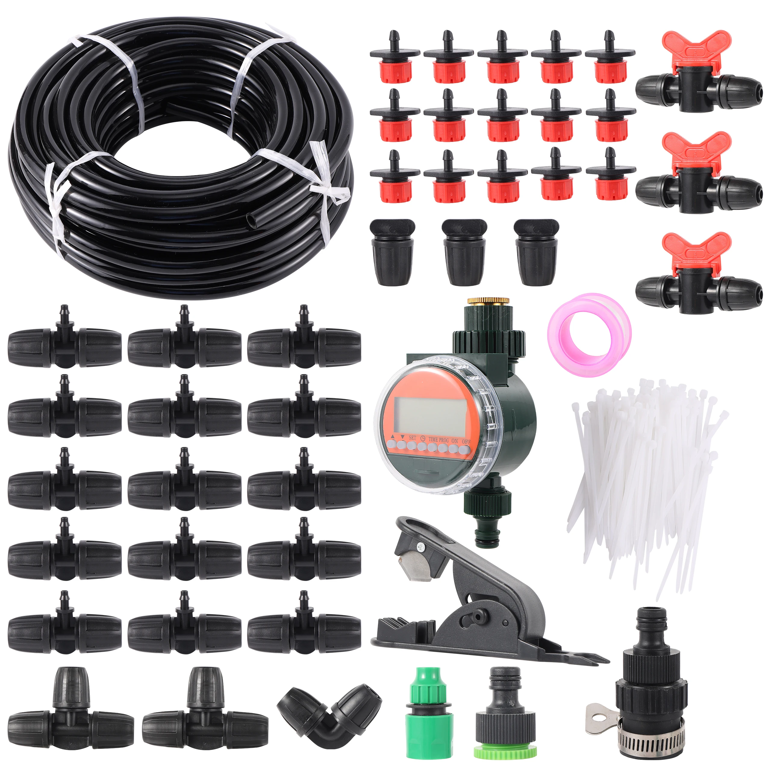 5/10/15m 8/11mm Hose Fittings Diy Micro Drip Irrigation Watering Kit Garden Lawn Adjustable 8 Hole Dripper Sprinkler System