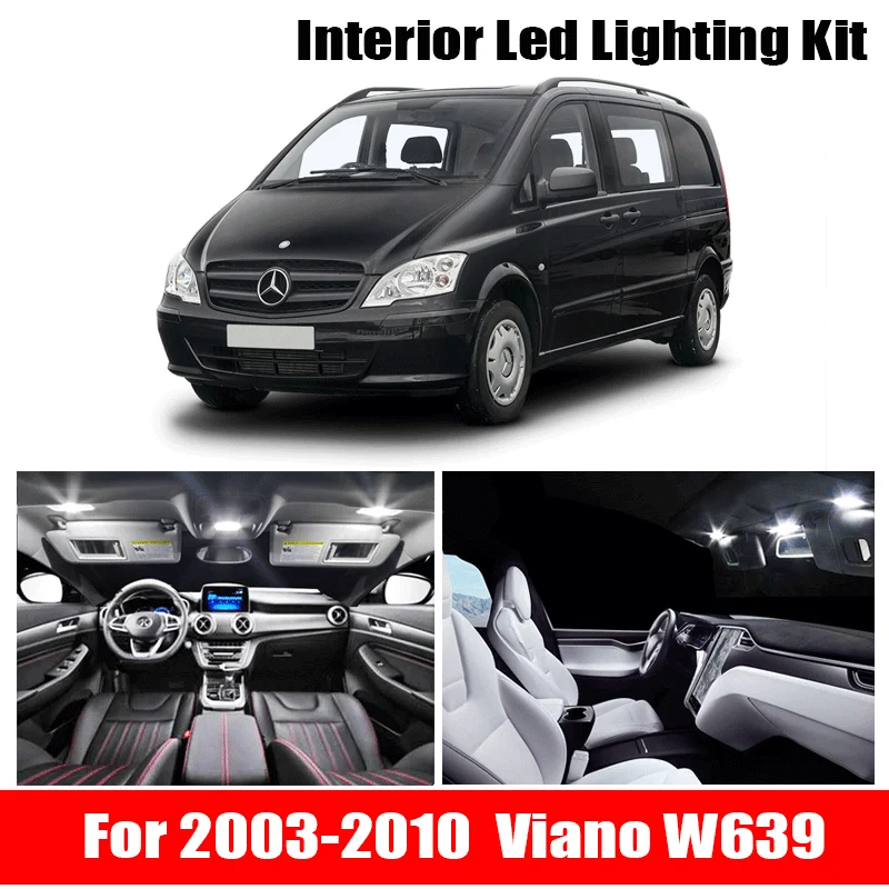 21pc For 2003-2010 Mercedes Benz Viano W639 X Nice canbus Error Free LED interior dome light lamp Kit package