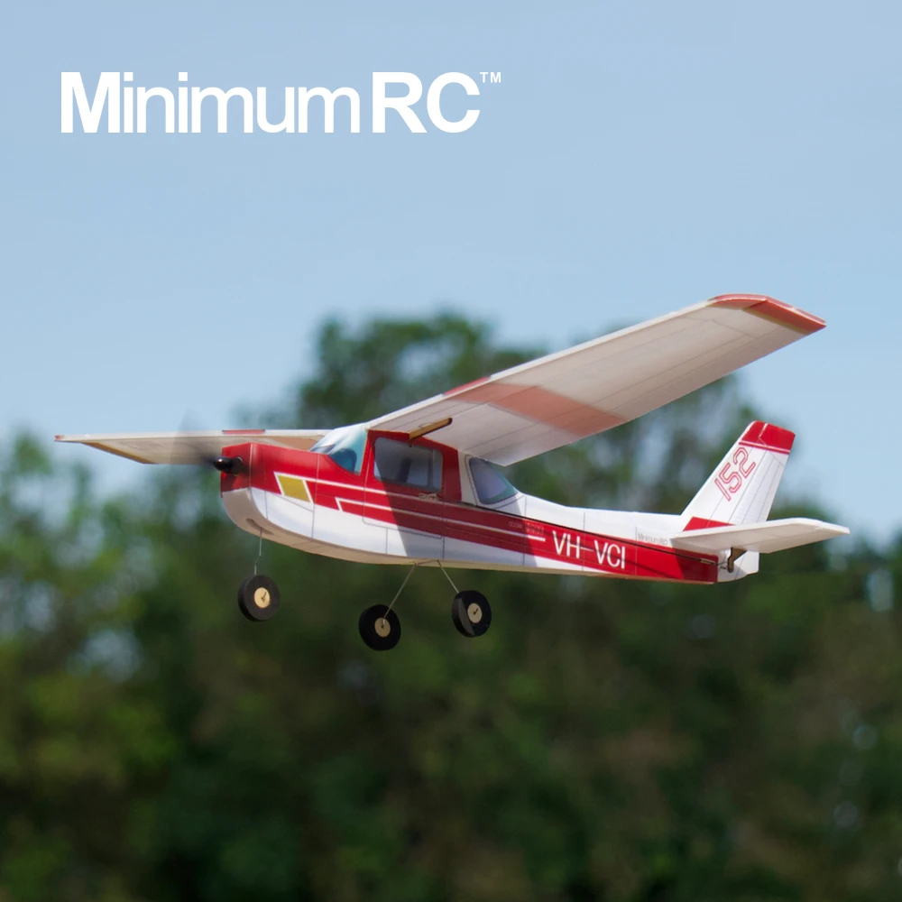 MinimumRC Plane Kit Red Cessna152 360mm Wingspan 3 Channel Trainer Fixed-wing RC Airplane Outdoor Toys For Children Kids Gifts