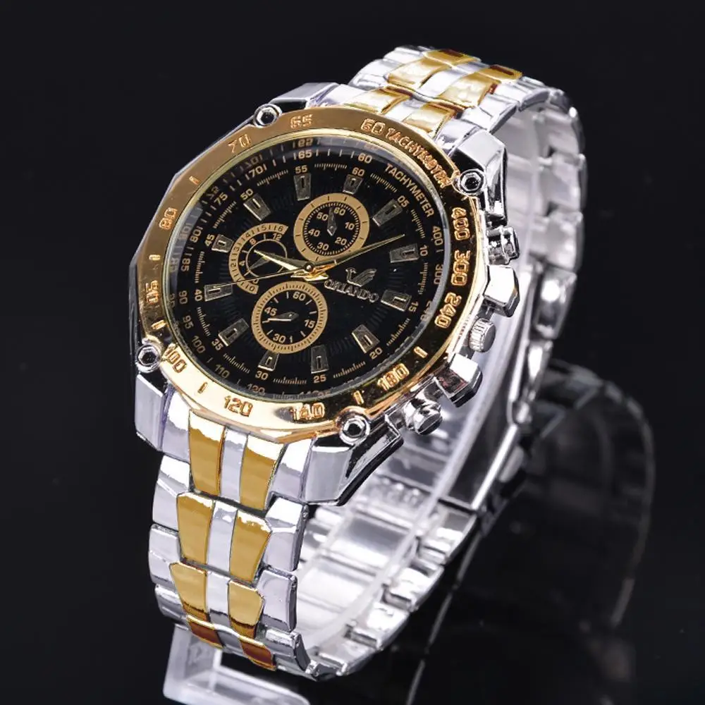 

ORLANDO Men Business Watches Luxury Men Gold Watches Stainless Steel Quartz Watch horloge man relogio masculino reloj hombre