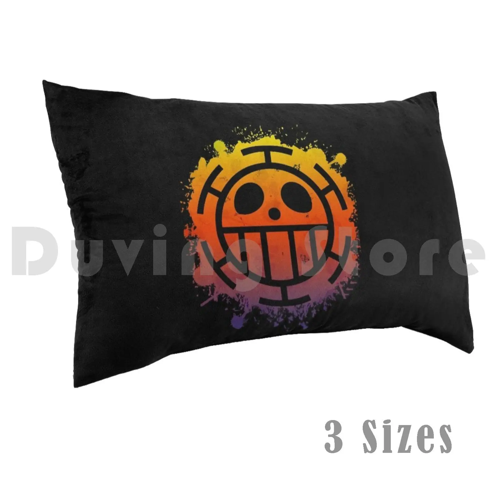 Law Pirrate Logo Pillow Case Printed 50x75 Manga Anime Sasuke Madara Trafalgar Law